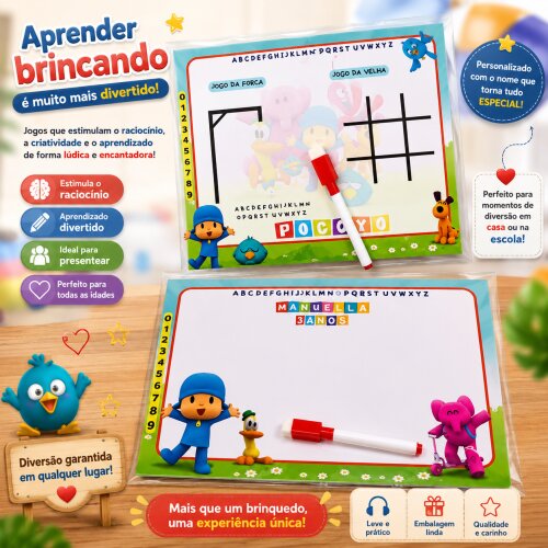 Lousa Mágica Personalizada em Diversos Temas!