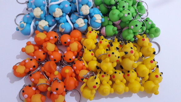 Chaveiro Pikachu e Pokebola
