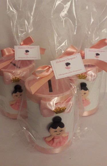 Cofrinhos Decorados com Daminhas ou Apliques de Bailarinas