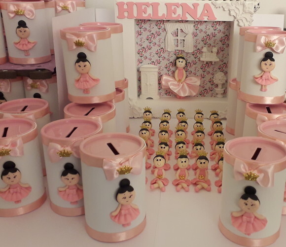 Cofrinhos Decorados com Daminhas ou Apliques de Bailarinas