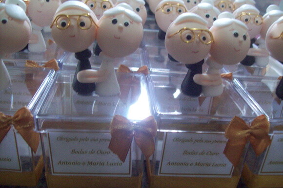 Lembrancinha de Bodas de Ouro