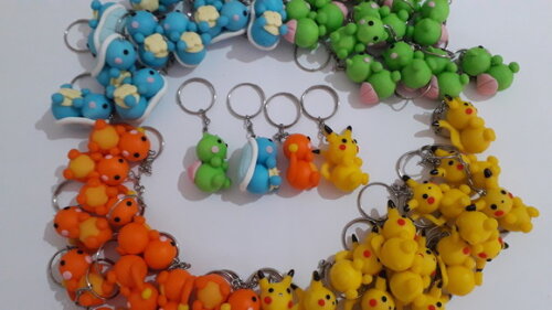 Chaveiro Pikachu e Pokebola