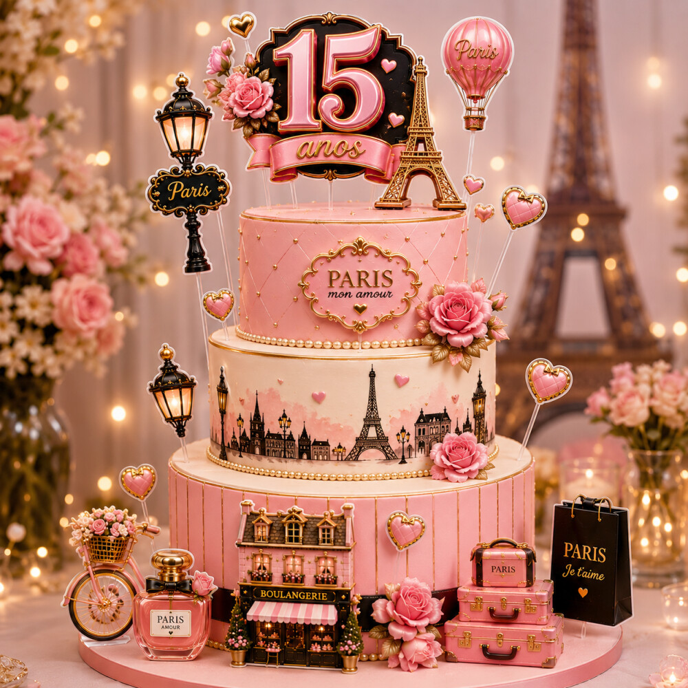 Topo de Bolo - Cake Number - Paris - Arquivo Digital