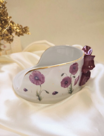 Boleira em Porcelana Laço Floral