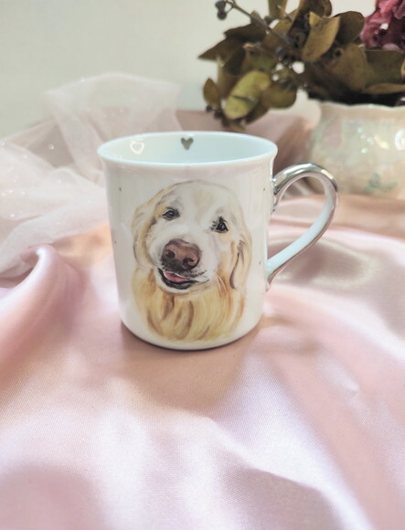 Caneca com Um Pet Pintado + Meio Cabo em Prata