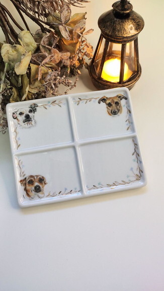 Godê em Porcelana Pintado a Mão 3 Pets