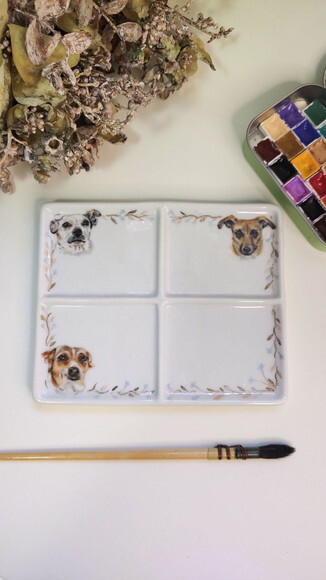 Godê em Porcelana Pintado a Mão 3 Pets