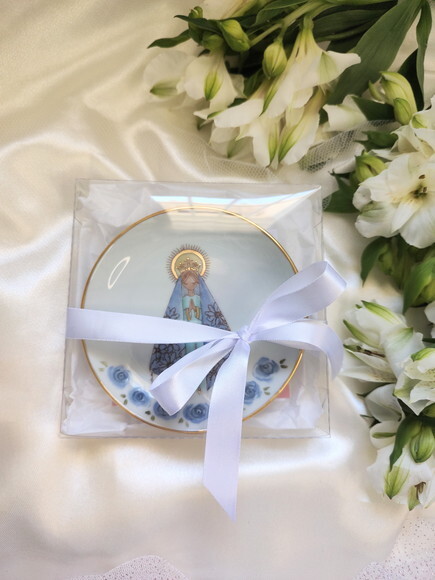 Joia do Dia em Porcelana Nossa Senhora Rosas Azuis