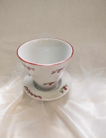 Kit Coador de Café + Caneca Cerejas Coleção Realeza