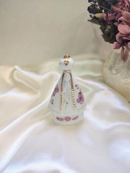 Nossa Senhora Mini em Porcelana Cerejeiras Rosa