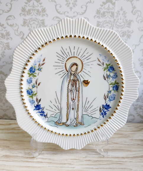 Prato Decorativo Nossa Senhora de Fátima 20cm