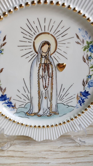 Prato Decorativo Nossa Senhora de Fátima 20cm