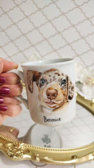 1 Caneca com Um Pet Pintado a Mão Tradicional