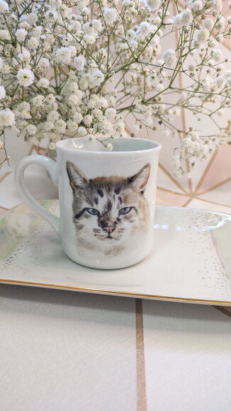 1 Caneca com Um Pet Pintado a Mão Tradicional