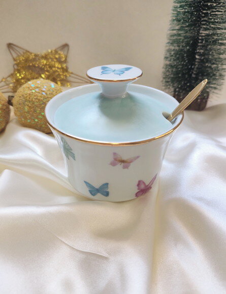 Açucareiro em Porcelana Borboletas