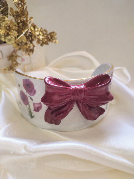 Boleira em Porcelana Laço Floral