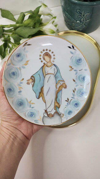 Pratinho Porta Alianças Nossa Senhora do Sorriso 15cm