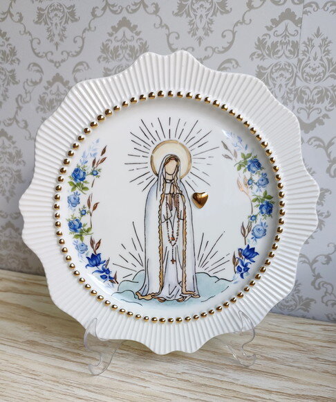 Prato Decorativo Nossa Senhora de Fátima 20cm