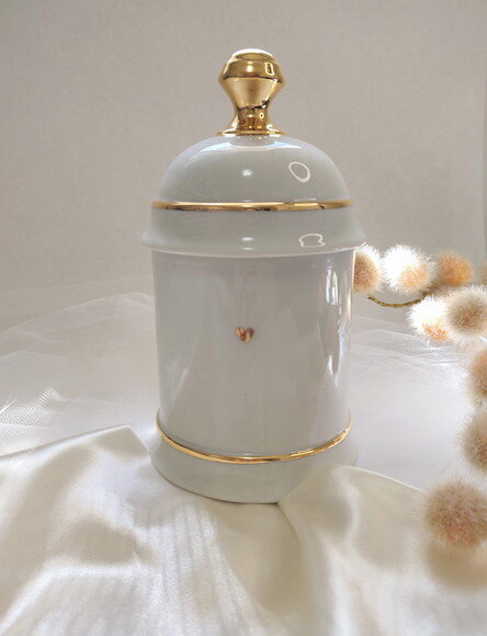 Urna para Cinzas do Pet em Porcelana com Pintura a Mão 21cm