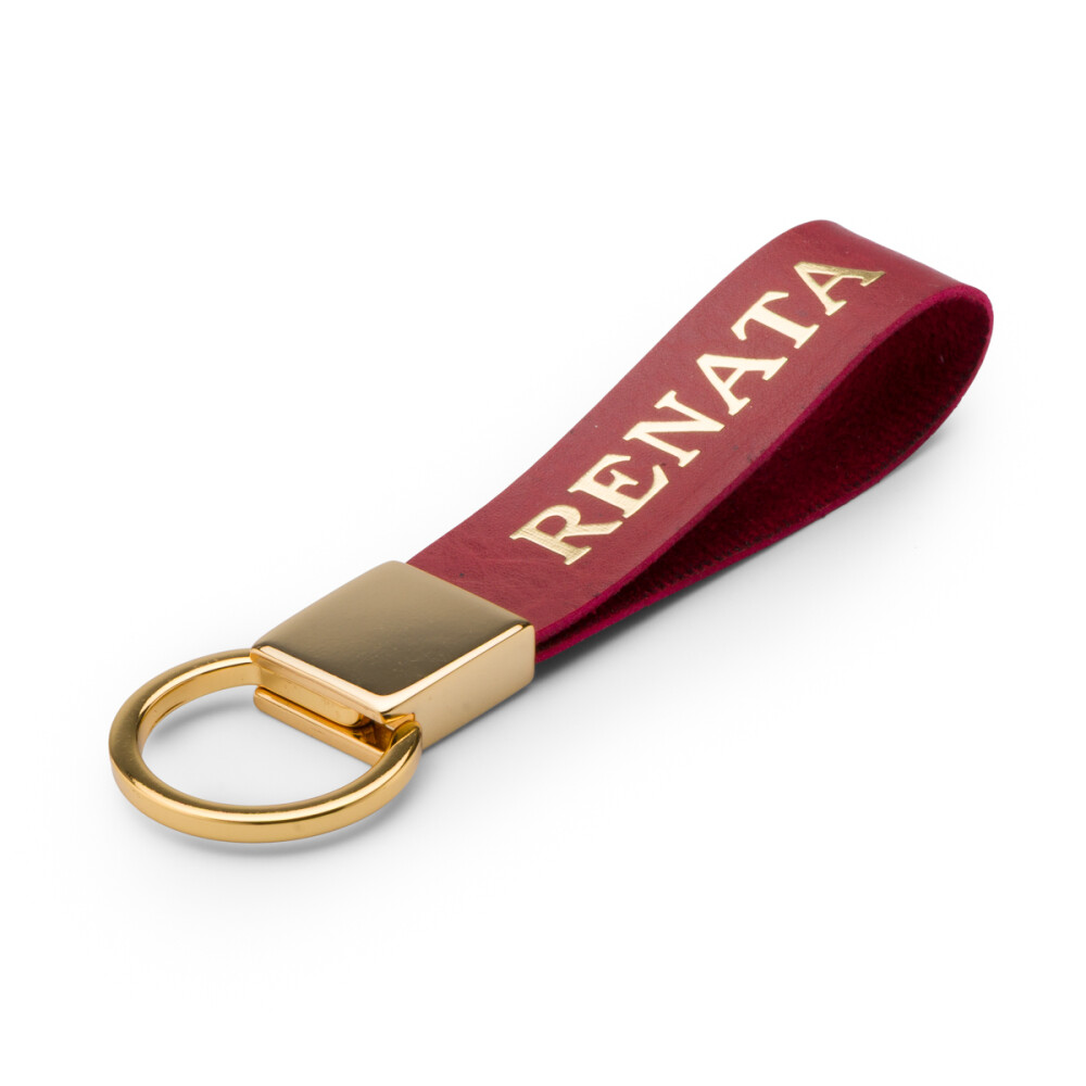 Chaveiro de Tira em Couro Sintético Personalizado - Nomes e Inic