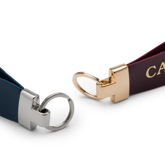 Chaveiro Personalizado Couro Sintético com Nome Luxo