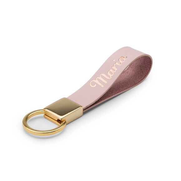 Chaveiro Personalizado em Couro Sintético com Nome-presente