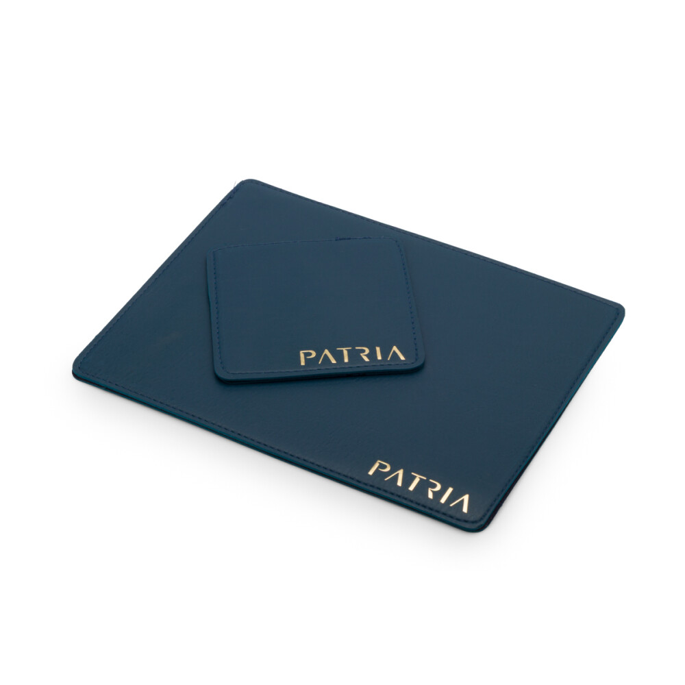 Kit Elegance Office Quadrado em Couro Sintético Personalizado | 