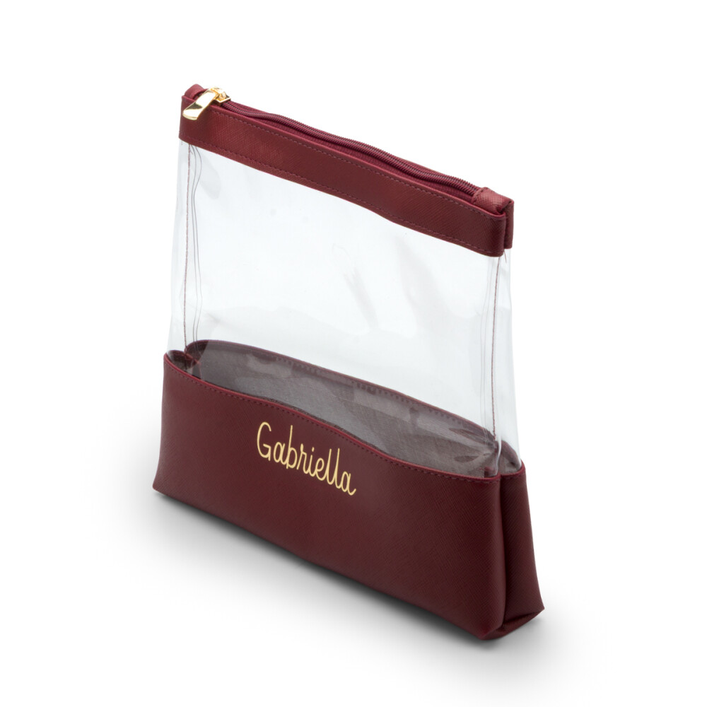 Necessaire Organizadora Cristal Max em Couro Sintético Personali