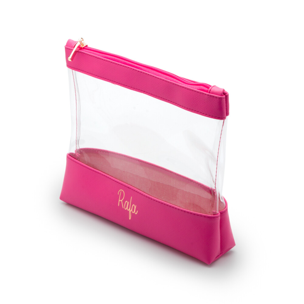 Necessaire Organizadora Cristal Média em Couro Sintético Person