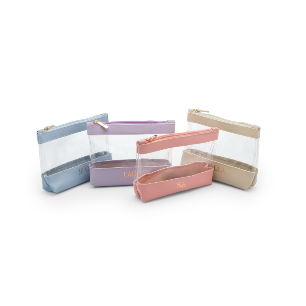 Necessaire Organizadora Cristal Essencial em Couro Sintético Per