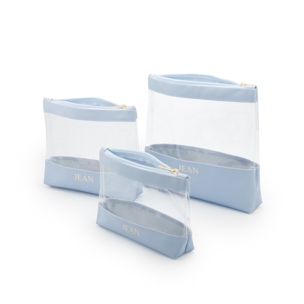 Kit Necessaire Oganizadora Cristal em Couro Sintético Personaliz