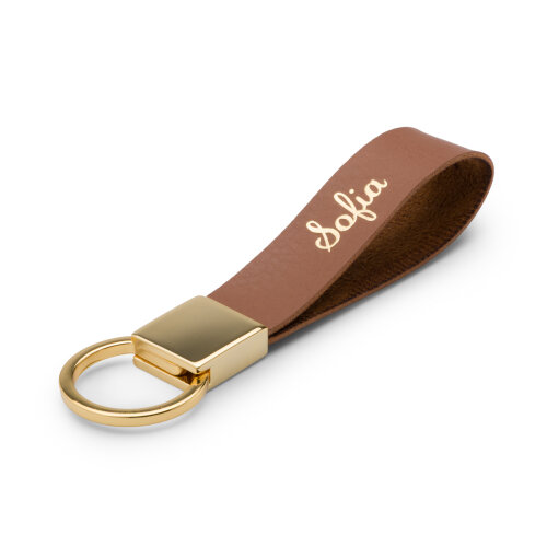 Chaveiro de Tira em Couro Sintético Personalizado - Nomes e Iniciais