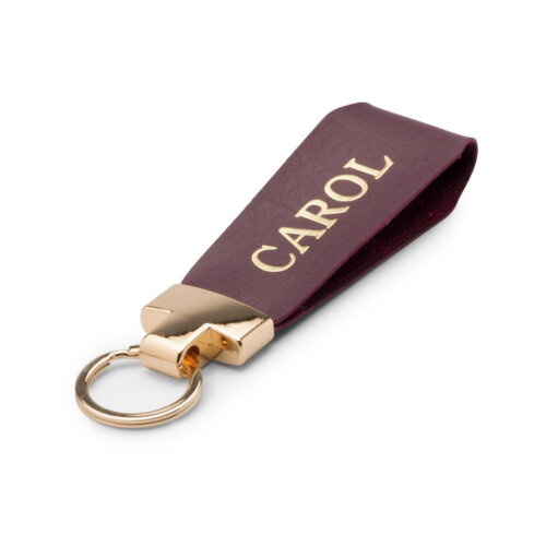 Chaveiro Personalizado Couro Sintético com Nome Luxo