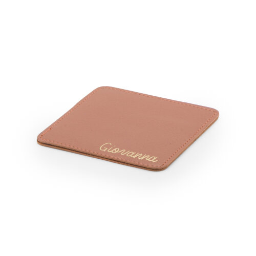 Porta Copo Elegance Quadrado em Couro Sintético Personalizado |