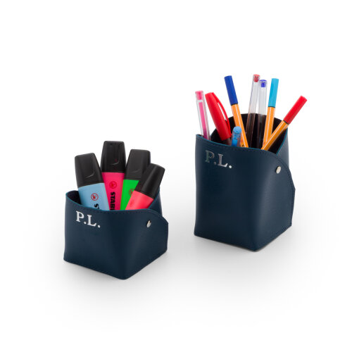 Porta Lápis Elegance Quadrado em Couro Sintético Personalizado 