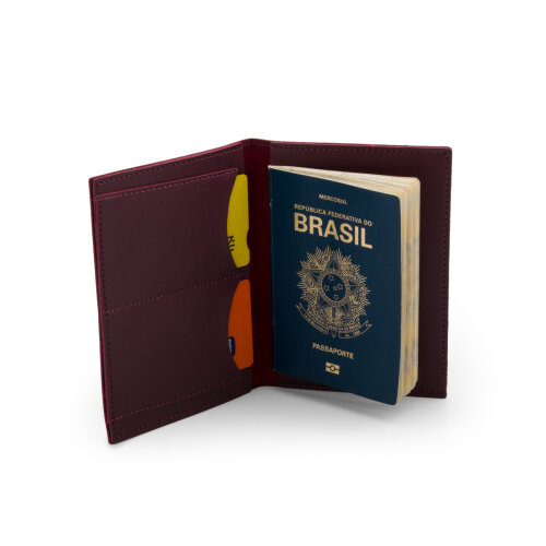 Porta Passaporte Destino em Couro Sintético Personalizado | Nome