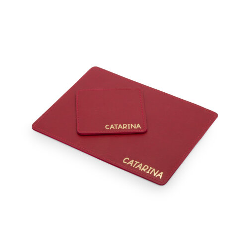 Kit Elegance Office Quadrado em Couro Sintético Personalizado | 