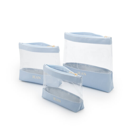 Kit Necessaire Oganizadora Cristal em Couro Sintético Personaliz