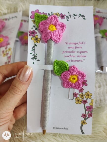 Caneta Personalizada Lembrancinha Crochê