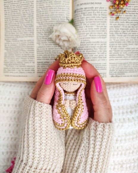 Chaveiro Nossa Senhora Aparecida Rosa
