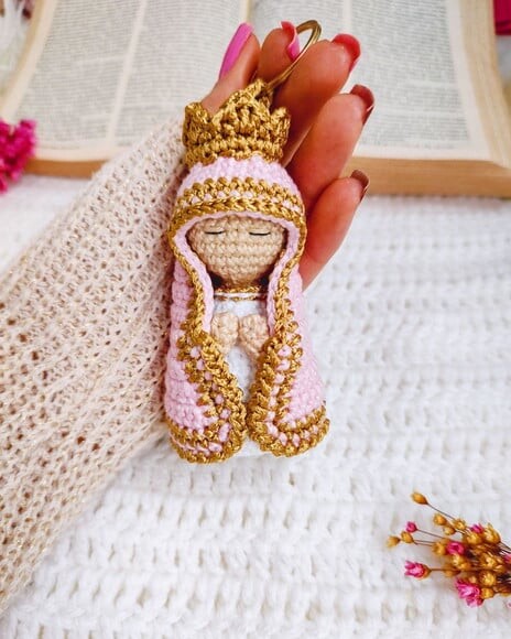 Chaveiro Nossa Senhora Aparecida Rosa