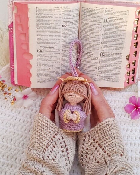 Terço em Amigurumi Anjo da Guarda