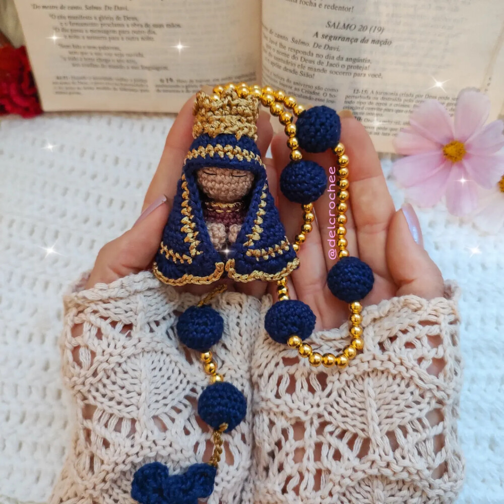 Terço em Amigurumi Nossa Senhora Aparecida