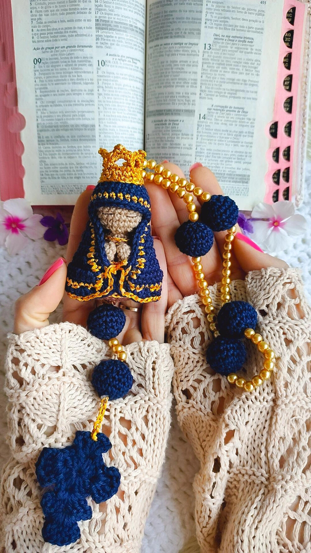 Terço em Amigurumi Nossa Senhora Aparecida