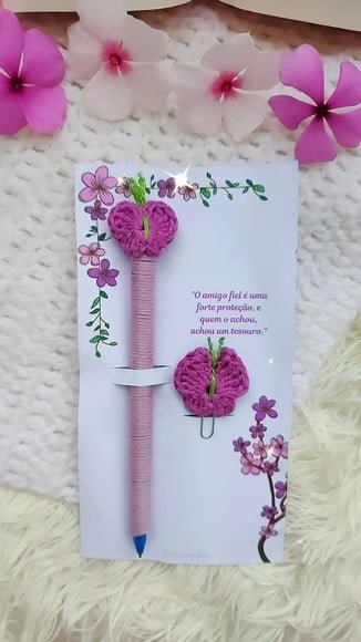 Caneta Personalizada Lembrancinha Crochê