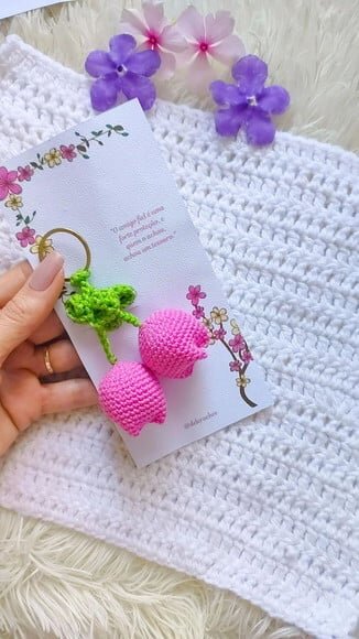 Chaveiro de Crochê Lembrancinha Modelos Diversos