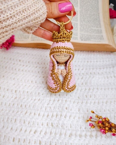 Chaveiro Nossa Senhora Aparecida Rosa