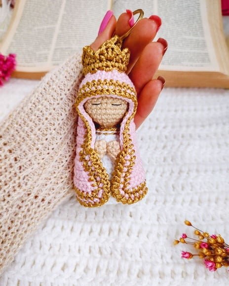 Chaveiro Nossa Senhora Aparecida Rosa