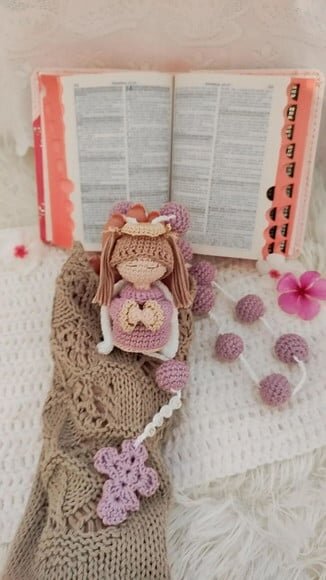 Terço em Amigurumi Anjo da Guarda