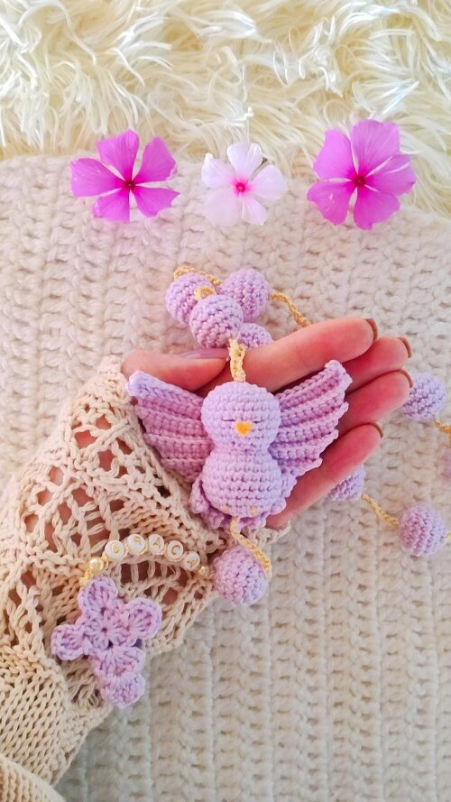 Terço em Amigurumi Divino Espírito Santo